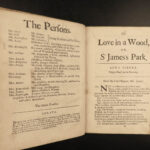 1672 RARE 1ed Love in a Wood English Restoration Theater Wycherley St James Park