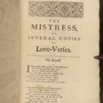 1681 Abraham Cowley English Poetry Mistress Motto Pindar Ode Davideis FOLIO