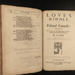 1681 Abraham Cowley English Poetry Mistress Motto Pindar Ode Davideis FOLIO