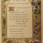 1846 Illuminated 1ed Book of Christmas Carols Hark the Herald Angels Sing Color
