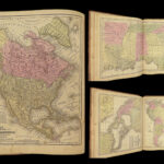 1850 Mitchell School ATLAS 27 MAPS America Holy Land United States Wild West