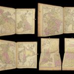 1850 Mitchell School ATLAS 27 MAPS America Holy Land United States Wild West