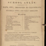 1850 Mitchell School ATLAS 27 MAPS America Holy Land United States Wild West