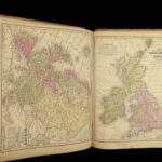 1850 Mitchell School ATLAS 27 MAPS America Holy Land United States Wild West