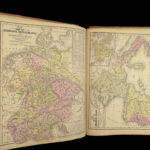 1850 Mitchell School ATLAS 27 MAPS America Holy Land United States Wild West