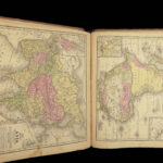 1850 Mitchell School ATLAS 27 MAPS America Holy Land United States Wild West