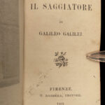 1864 Galileo Galilei Assayer Saggiatore Astronomy Science Comets Saturn Italian