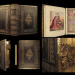 1869 EXQUISITE BINDING Wharton Family BIBLE + Scott Henry Commentary London KJV