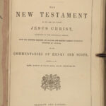 1869 EXQUISITE BINDING Wharton Family BIBLE + Scott Henry Commentary London KJV