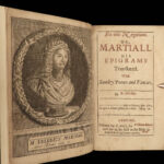 1656 ENGLISH 1ed Martial Epigrams Roman Literature Corruption in Rome Fletcher