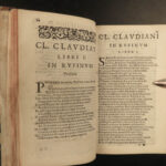 1616 Claudian Classical Roman Poetry ROME Mythology Gothic Wars Latin Lutetiae