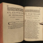 1616 Claudian Classical Roman Poetry ROME Mythology Gothic Wars Latin Lutetiae