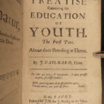 1678 ENGLISH 1ed Gailhard Education of Youth Parenting Manual RARE Pedagogy