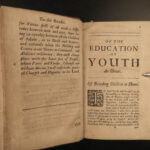 1678 ENGLISH 1ed Gailhard Education of Youth Parenting Manual RARE Pedagogy
