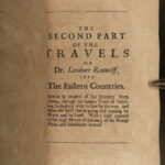 1693 ENGLISH 1ed Voyages of Rauwolf Levant Tripoli Syria EGYPT Mummies Pyramids