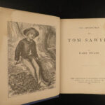 1876 Mark Twain 1st ed Adventures of Tom Sawyer Huck Finn Riverboat American