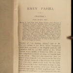 1890 AUTHOR’S INSCRIPTION Emin Pasha African Exploration Sudan Rebellion Stanley