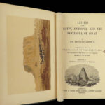 1853 7 Book Lot CHINA Athens Greece England Revolution India Egypt Sinai Bede