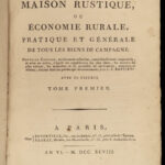 1798 Rustic House FARMING Agriculture Economics Medicine Honey Bees Gardens 3v