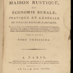 1798 Rustic House FARMING Agriculture Economics Medicine Honey Bees Gardens 3v