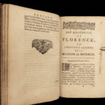 1685 MEDICI SECRETS 1ed  Florence Renaissance Italy + Fontenelle ORACLES Occult