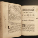 1685 MEDICI SECRETS 1ed  Florence Renaissance Italy + Fontenelle ORACLES Occult