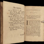 1691 ENGLISH 1ed Essays Thomas Pope Blount Philosophy Education Humanism Deism