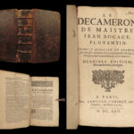 1662 Decameron Boccaccio Macon Black Death Bubonic Plague RARE Renaissance Italy