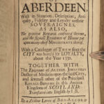 1685 SCOTLAND 1ed Royal Burghs Alexander Skene Scottish Government Aberdeen