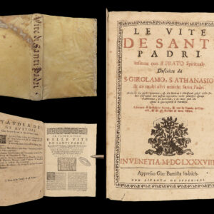 1688 Lives of Saints Anthony Serapion Martin of Tours Eustace Bible Woodcuts