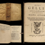 1556 Greek Attic Nights Noctes Atticae ROME Philosophy Aulus Gellius GREECE