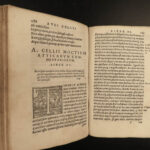 1556 Greek Attic Nights Noctes Atticae ROME Philosophy Aulus Gellius GREECE