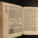 1556 Greek Attic Nights Noctes Atticae ROME Philosophy Aulus Gellius GREECE