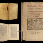 1530 La Calandra by Bernardo Dovizi Italian Erotica Boccaccio Plautus Venice