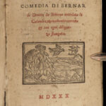 1530 La Calandra by Bernardo Dovizi Italian Erotica Boccaccio Plautus Venice