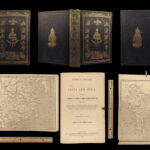 1853 CHINA & INDIA Exploration Culture Illustrated Pictorial History Map Chinese
