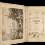 1853 CHINA & INDIA Exploration Culture Illustrated Pictorial History Map Chinese