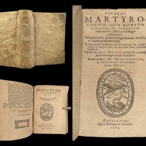1583 1ed martyrology of monk usuard saint bede eusebius famed medieval martyrs