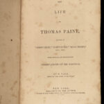 1841 Thomas Paine 1ed Life of American Revolution Politics George Washington