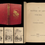 1846 Charles Dickens 1ed Battle of Life Christmas Love Maclise Leech Doyle Art