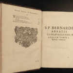 1667 Saint Bernard of Clairvaux Bible Sermons Crusades Knights Templar RARE 3v