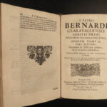 1667 Saint Bernard of Clairvaux Bible Sermons Crusades Knights Templar RARE 3v