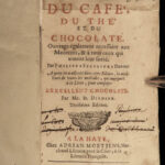 1693 Coffee Tea & Chocolate Apothecary Medicine Native American China Dufour