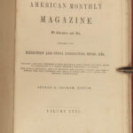 1847 1ed Graham American Magazine FAMOUS Poetry Illustrated Lady Fashion Thoreau