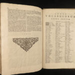 1685 Vossius Etymologicum Latin Language Etymology Dictionary Vellum FOLIO