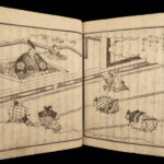 1858 Japanese Samurai Lord Toyotomi Hideyoshi Tokugawa Osaka Castle Illustrated