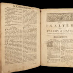 1735 HUGE FOLIO Anglican Common Prayer Illustrated Baskett + BIBLE Psalms RARE