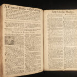 1735 HUGE FOLIO Anglican Common Prayer Illustrated Baskett + BIBLE Psalms RARE