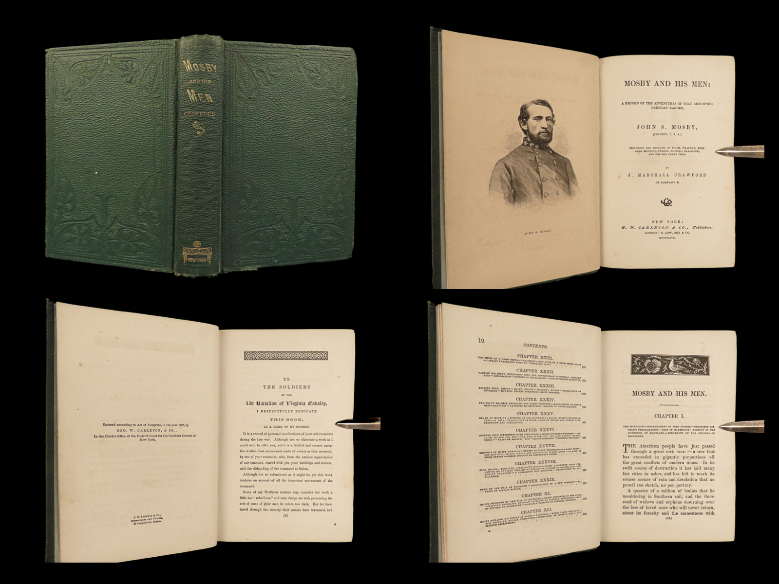 1867 Confederate 1ed John S Mosby Rangers Raiders CIVIL WAR Virginia