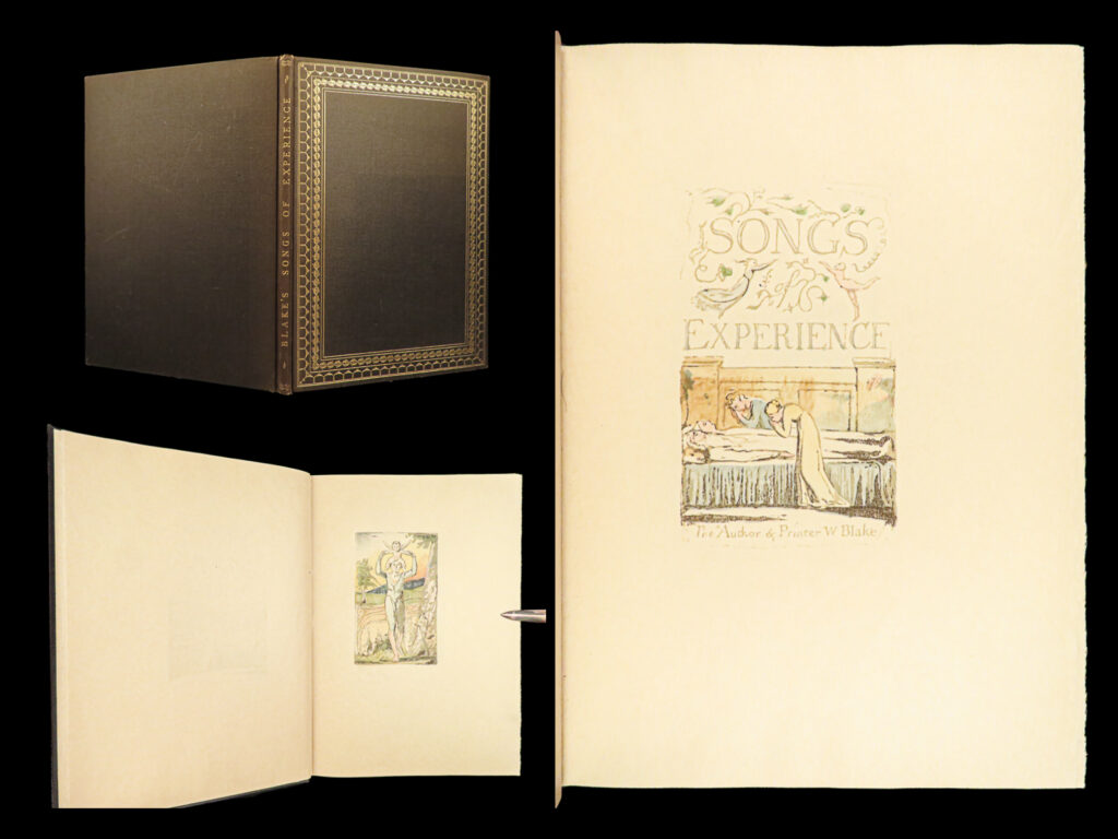 1927 william blake songs experience innocence poetry collection art illustrated |   “<em>songs of experience</em>” is a 1794 collection of 26 poems by william blake, the counterpart to his “<em>songs of innocence</em>. ” the work explores darker themes of human life such as poverty, exploitation, and social corruption, reflecting blake’s critiques of industrialization and the church. Famous poems like “<em>the tyger</em>” and “london” employ complex symbolism and allegory, making the collection a profound exploration of human despair and potential redemption.